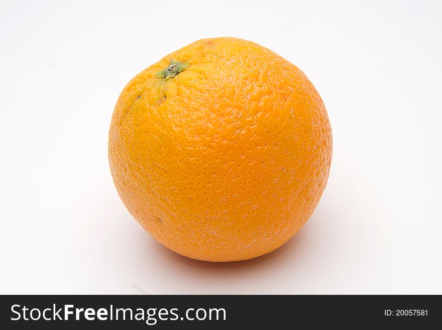 Single orange isolated on white background. Single orange isolated on white background