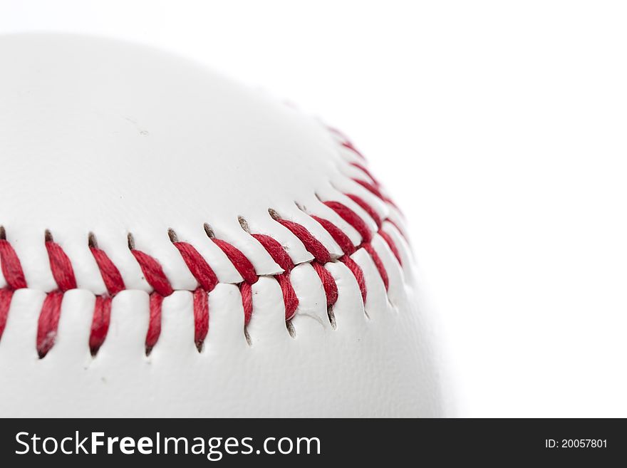 A clean white baseball against a white background