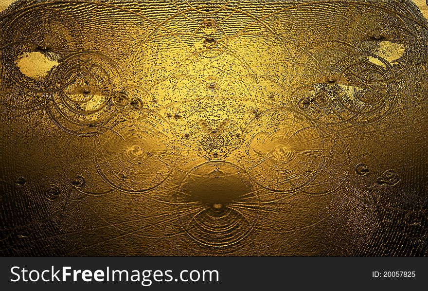 Golden background with circle details and light effect. Golden background with circle details and light effect.