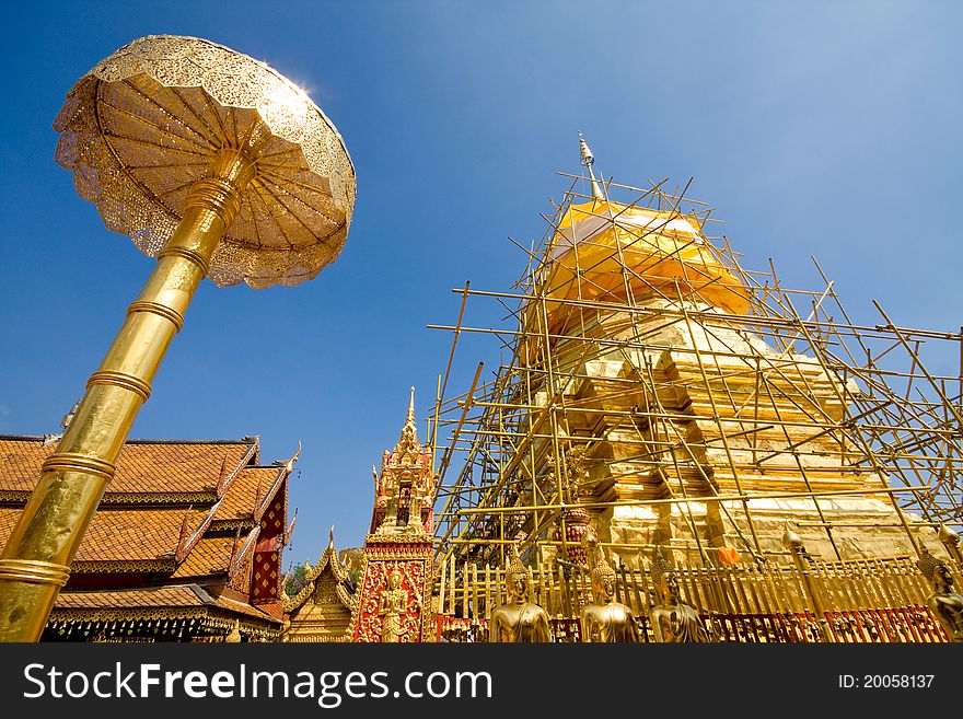 Gold temple of northern, Thailand. Gold temple of northern, Thailand