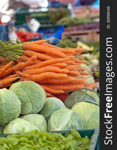 Fresh Vegetables At The Local Market