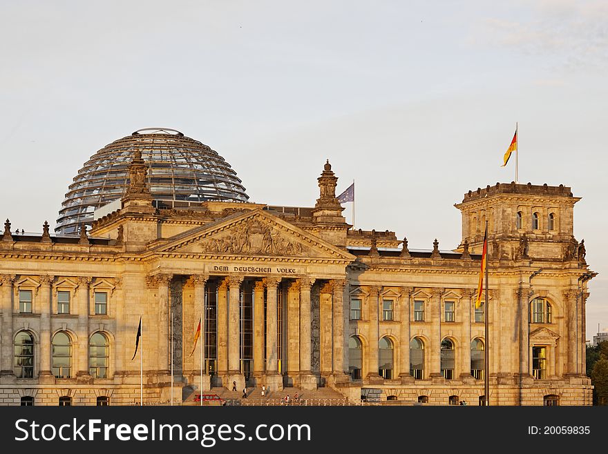 Historic Reichstag building in Berlin city. Historic Reichstag building in Berlin city