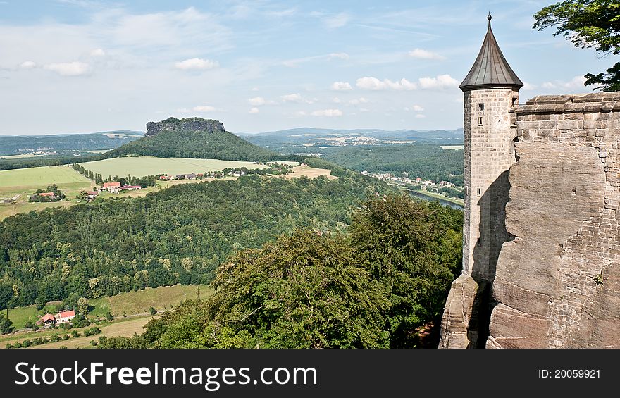 View over Saxony landscape