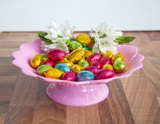 Cheerful Chocolate Easter Eggs Stock Image Cheerful Chocolate Easter Eggs Stock Image