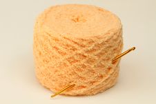 Yarn And Crochet Needle Stock Images