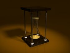 Stylish Hourglass In The Ray Of Light Royalty Free Stock Photo