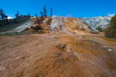 Travertine Terrace, Mammoth Hot Springs, Yellowsto Stock Photo Travertine Terrace, Mammoth Hot Springs, Yellowsto Stock Photo