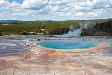 Grand Prismatic Spring In Yellowstone, WY Royalty Free Stock Photos Grand Prismatic Spring In Yellowstone, WY Royalty Free Stock Photos