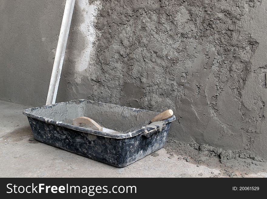 Plastic Box With Cement