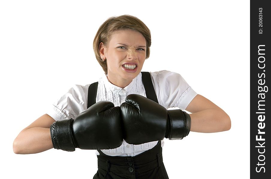 The Dissatisfied Girl In Boxing Gloves