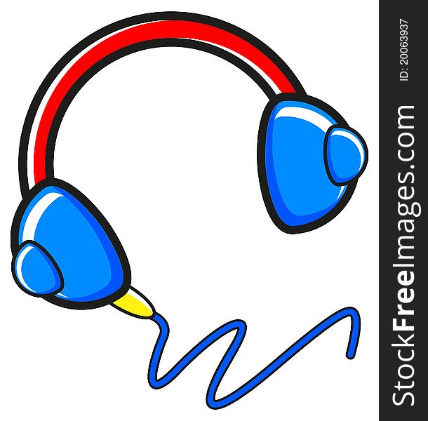 Illustration of ear phone stock created by vector