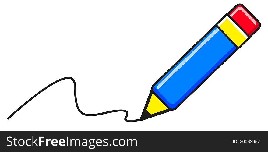 Illustration of pencil icon created by