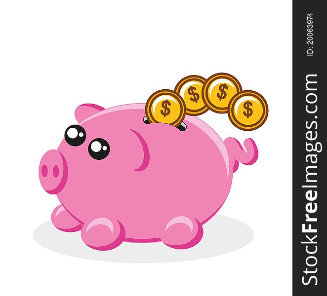 Illustration of investment pig icon created by. Illustration of investment pig icon created by