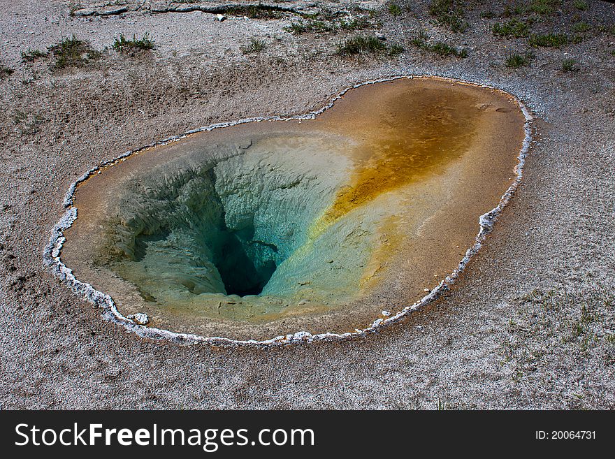 Tear Drop Geyser in Yellowstone National Park, Wyoming