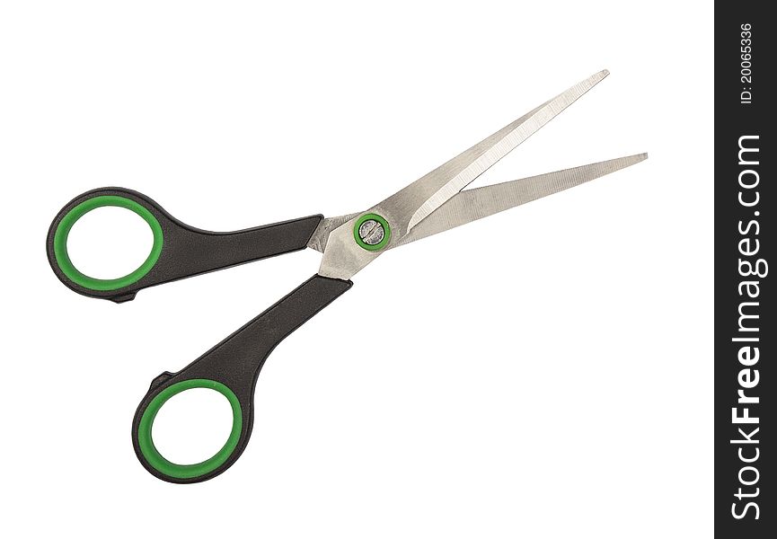 Stationery scissors. Isolated on a white background.