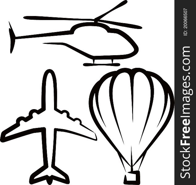 Simple illustration with air transport