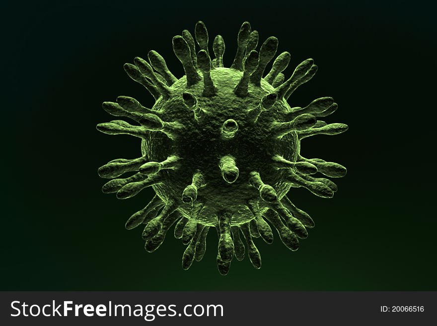 Digital illustration of 3d Virus