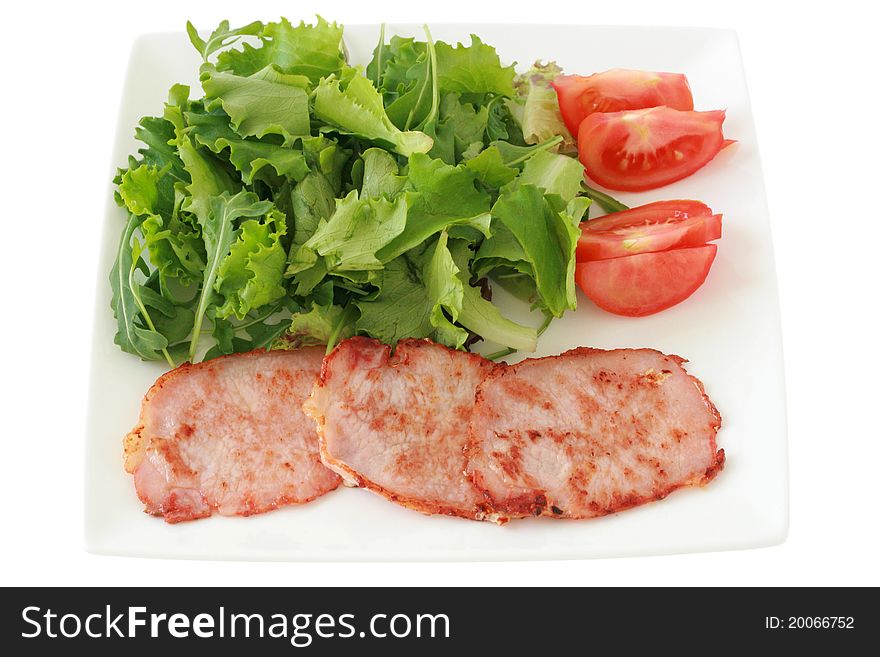 Fried Pork With Salad