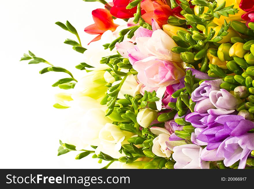 Beautiful bouquet of summer flowers as a gift