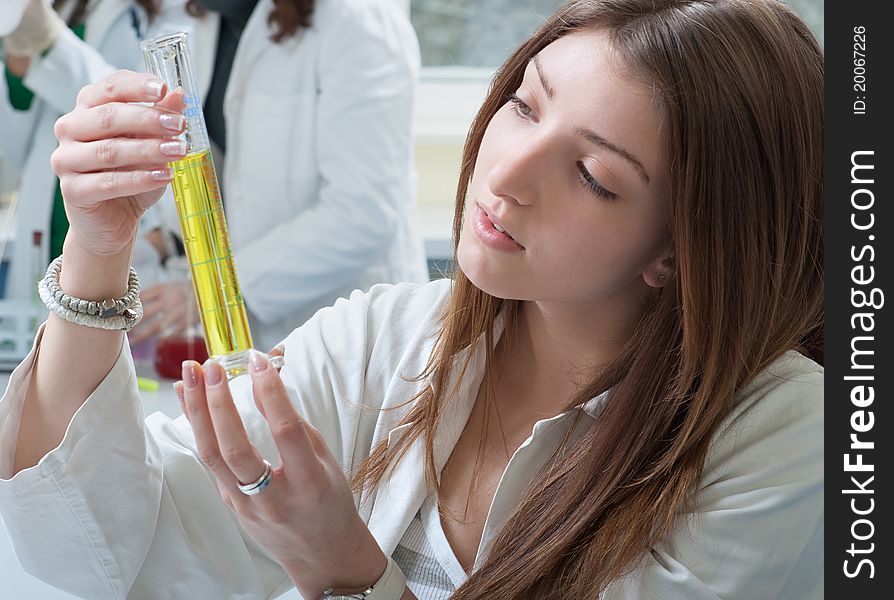 Portrait of a female researcher carrying