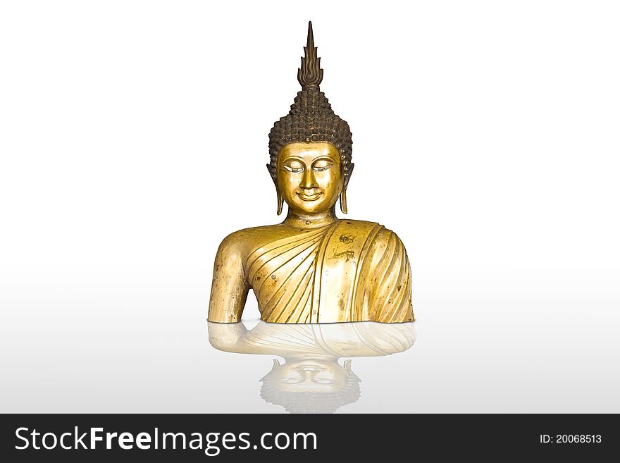 Buddha from Thailand on a white background. Buddha from Thailand on a white background.