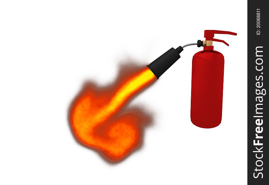 Fire extinguisher that ignites fire
