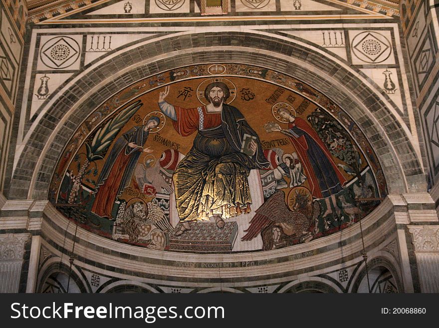 Florence San Miniato Interior Detail
