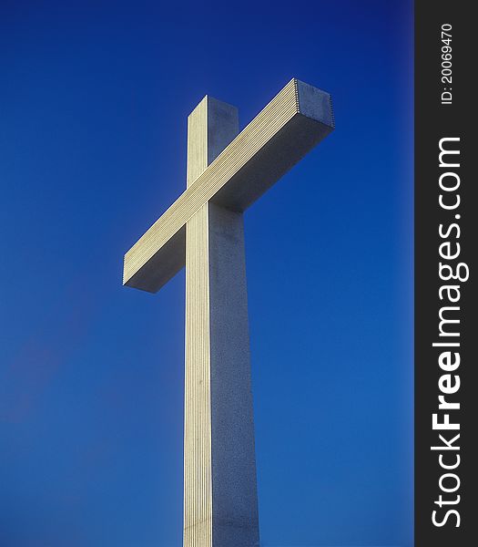 Cross on the square. Plac Pilsudskiego, Warsaw, Poland.