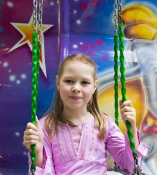The Beautiful Girl On An Attraction Stock Photos The Beautiful Girl On An Attraction Stock Photos