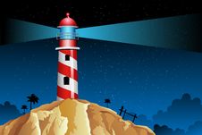 Lighthouse Giving Direction Royalty Free Stock Image