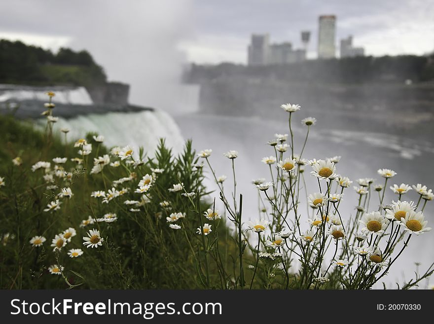 Photo overlooking the American Falls in Niagara, New York. Photo overlooking the American Falls in Niagara, New York.