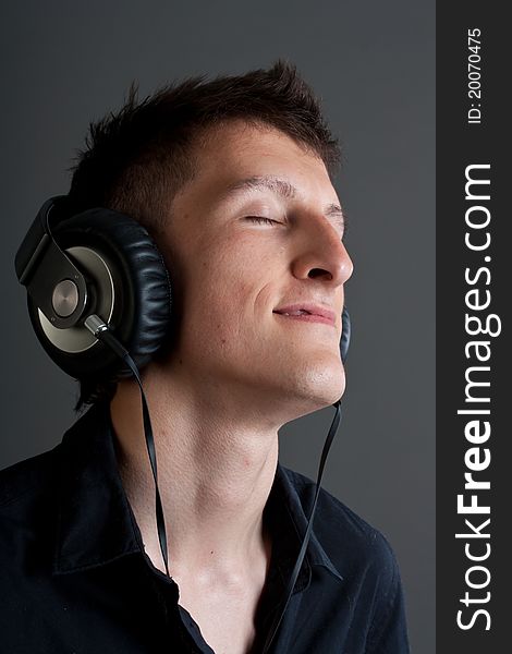 Young Male Person Listening