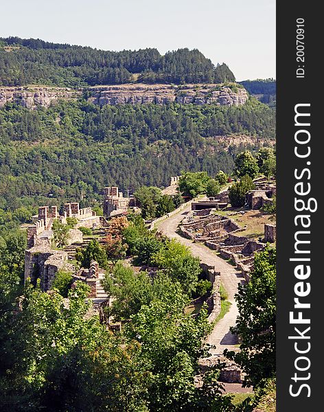 Panorama of Trapezista fotress in veliko Tarnovo former capital of bulgaria. Panorama of Trapezista fotress in veliko Tarnovo former capital of bulgaria