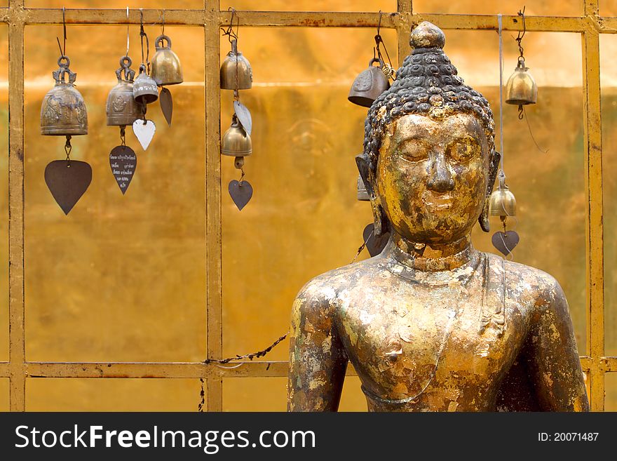 The golden buddha ay phrae thailand