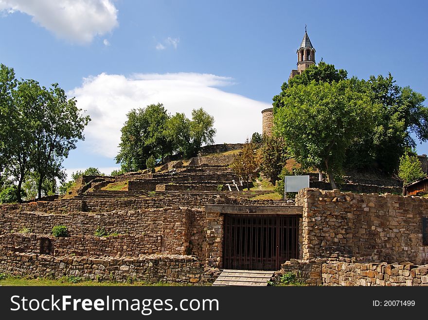 Veliko Tarnovo ancient fortress in time when it was the capital of Bulgaria. Veliko Tarnovo ancient fortress in time when it was the capital of Bulgaria