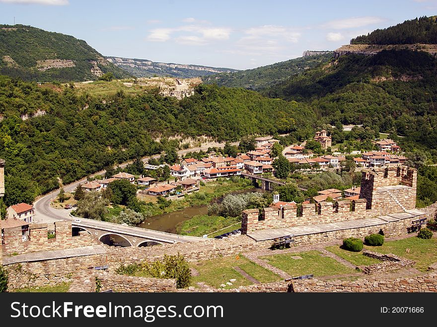 Veliko Tarnovo citadel panorama in Bulgaria. Veliko Tarnovo citadel panorama in Bulgaria