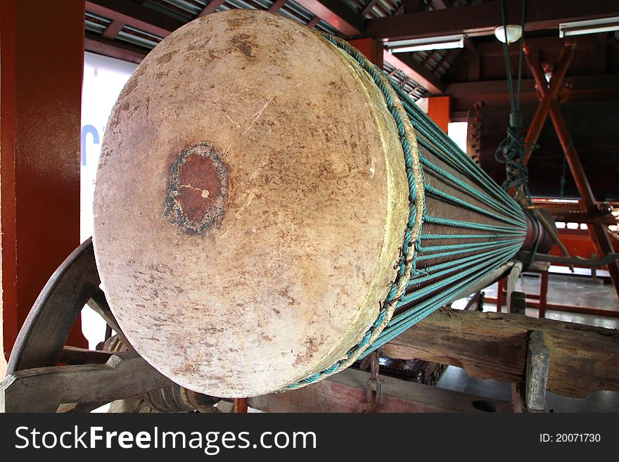 The big thai drum at wat choehae phrae