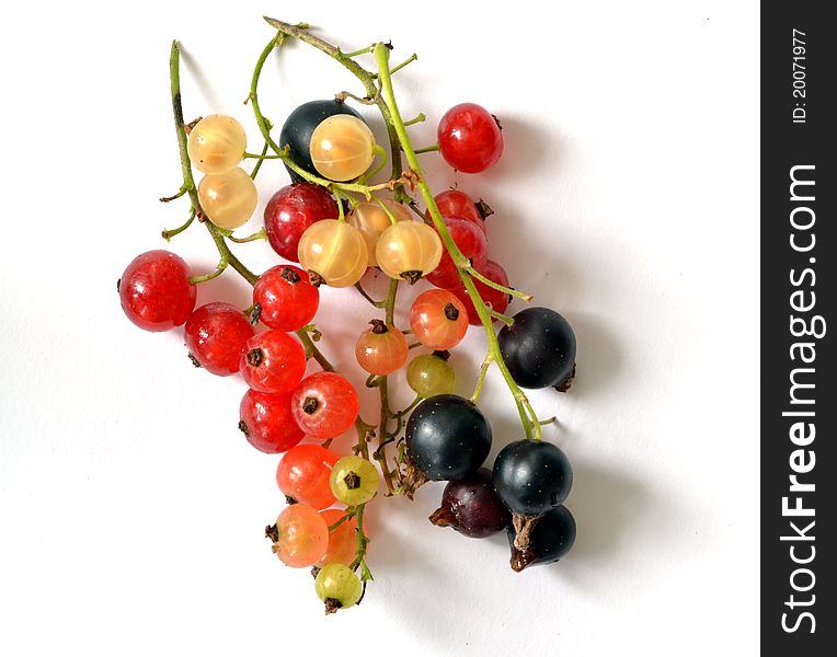 Natural  vitamins on a white background