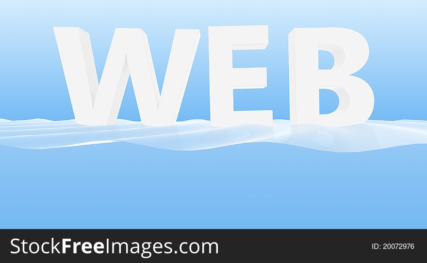 WEB on a blue background