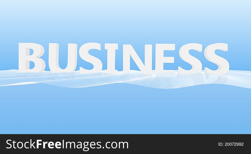 Business on a blue background