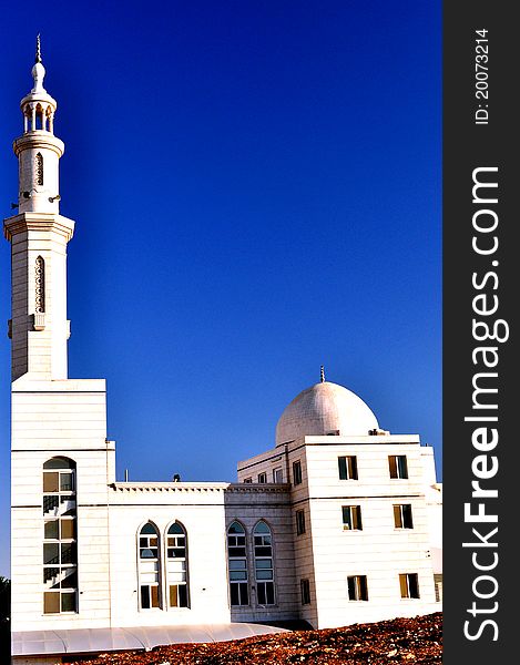 High minaret mosque in Jordan