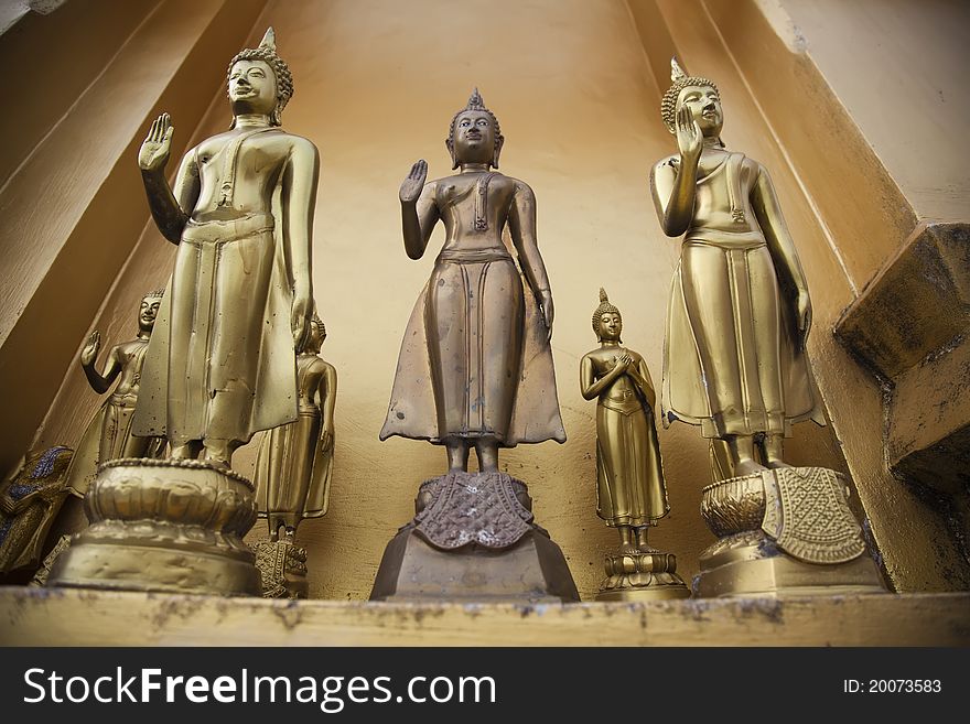 Gold Buddha statue