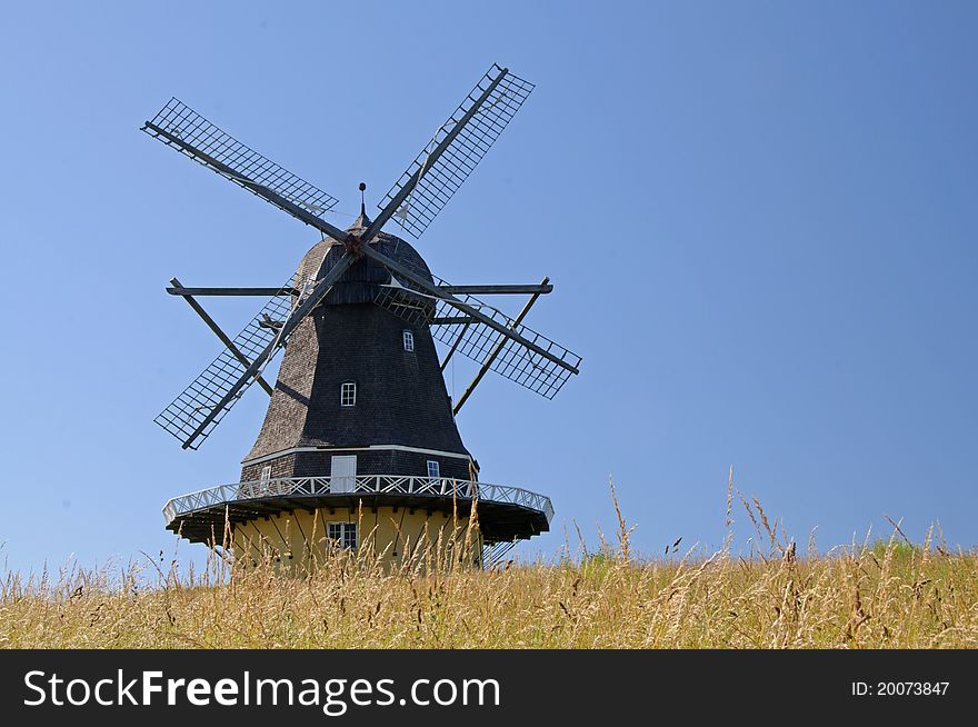 Dutch windmill placed in Denmark. Mill was build in 1852.