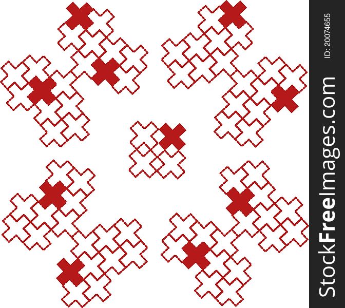 Pattern made out of crosses/X to give it a cross stitch feel