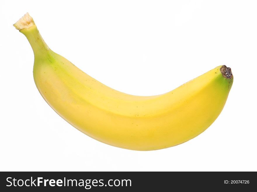 Whole banana. in white background