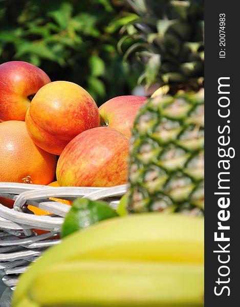 Fruits arrangement on the table