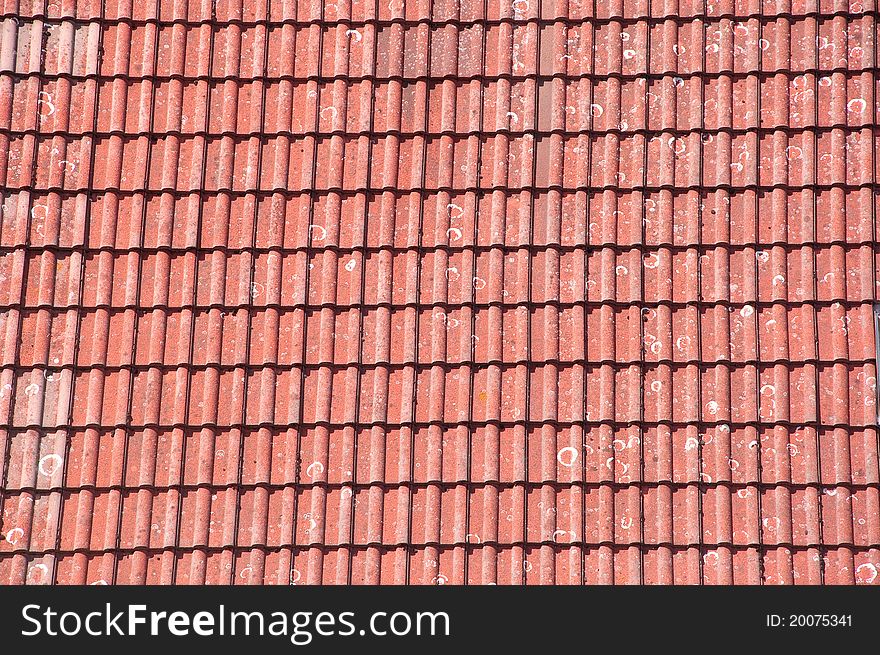 Old roof with red tiles. Old roof with red tiles.