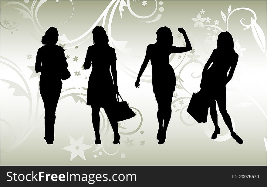 4 Girls Silhouettes