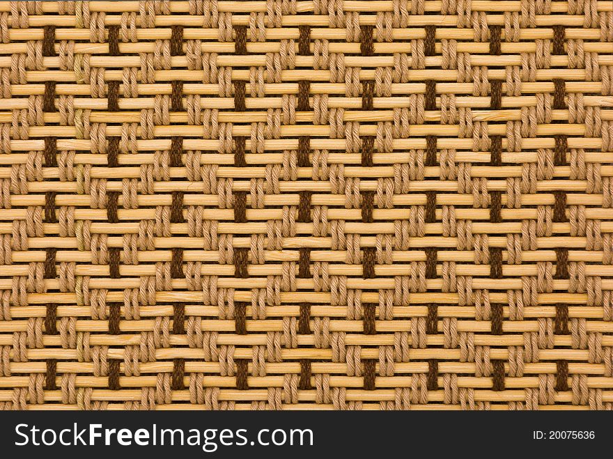 Close up of bamboo curtain pattern material