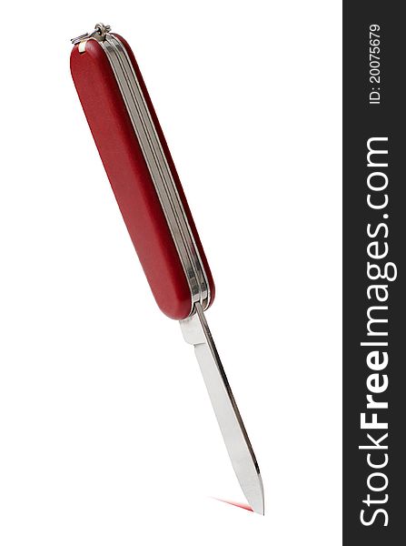 Swiss Army Knife on a white background with clipping path